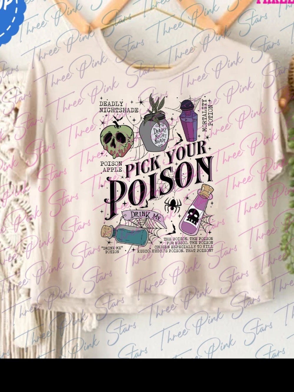 Pick your Poison crop tshirt